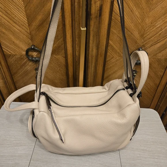 Philo Cream Leather Convertible  Backpack - Picture 5 of 8